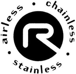 R · AIRLESS · CHAINLESS · STAINLESS trademark