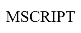 MSCRIPT trademark