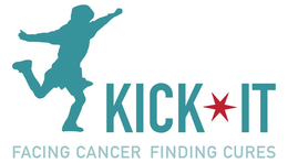 KICK IT FACING CANCER FINDING CURES trademark