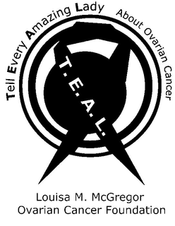 TELL EVERY AMAZING LADY ABOUT OVARIAN CANCER T.E.A.L. LOUISA M. MCGREGOR OVARIAN CANCER FOUNDATION trademark