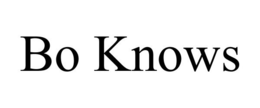 BO KNOWS trademark