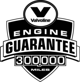 V VALVOLINE ENGINE GUARANTEE 300,000 MILES trademark