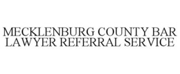 MECKLENBURG COUNTY BAR LAWYER REFERRAL SERVICE trademark