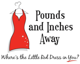 POUNDS AND INCHES AWAY WHERE'S THE LITTLE RED DRESS IN YOU trademark