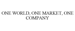 ONE WORLD, ONE MARKET, ONE COMPANY trademark