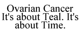 OVARIAN CANCER IT'S ABOUT TEAL. IT'S ABOUT TIME. trademark