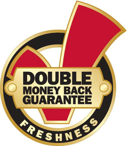 DOUBLE MONEY BACK GUARANTEE FRESHNESS trademark