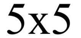 5X5 trademark