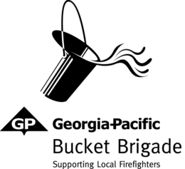 GP GEORGIA-PACIFIC BUCKET BRIGADE SUPPORTING LOCAL FIREFIGHTERS trademark