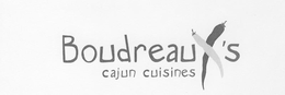 BOUDREAUX'S CAJUN CUISINES trademark