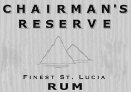 CHAIRMAN'S RESERVE FINEST ST. LUCIA RUM trademark