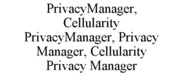 PRIVACYMANAGER, CELLULARITY PRIVACYMANAGER, PRIVACY MANAGER, CELLULARITY PRIVACY MANAGER trademark