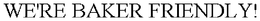 WE'RE BAKER FRIENDLY! trademark