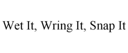 WET IT, WRING IT, SNAP IT trademark