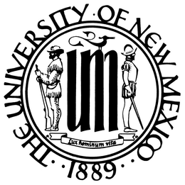 THE UNIVERSITY OF NEW MEXICO UM LUX HOMINUM VITA 1889 trademark