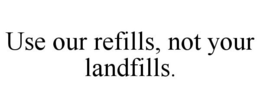 USE OUR REFILLS, NOT YOUR LANDFILLS. trademark