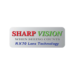 SHARP VISION WHEN SEEING COUNTS RX70 LENS TECHNOLOGY trademark