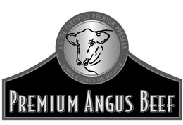 PREMIUM ANGUS BEEF A USDA CERTIFIED PREMIUM PROGRAM USDA CHOICE OR HIGHER trademark