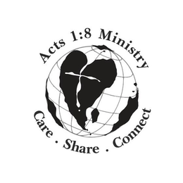 ACTS 1:8 MINISTRY CARE · SHARE · CONNECT trademark