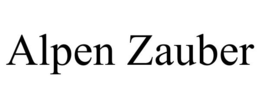 ALPEN ZAUBER trademark