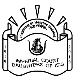 1910 2010 INSPIRING TO HEIGHTS UNTRIED 100 YEARS IMPERIAL COURT DAUGHTERS OF ISIS trademark