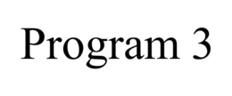 PROGRAM 3 trademark