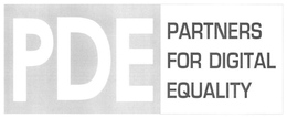 PDE PARTNERS FOR DIGITAL EQUALITY trademark