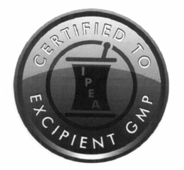 IPEA CERTIFIED TO EXCIPIENT GMP trademark