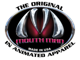 THE ORIGINAL IN ANIMATED APPAREL M MOUTH MAN MADE IN USA trademark
