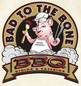 BAD TO THE BONE BBQ DINING & CATERING WE'RE SMOKIN'! trademark