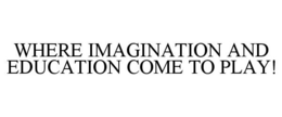 WHERE IMAGINATION AND EDUCATION COME TO PLAY! trademark