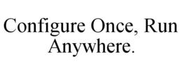 CONFIGURE ONCE, RUN ANYWHERE. trademark