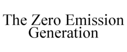 THE ZERO EMISSION GENERATION trademark