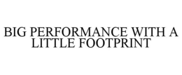 BIG PERFORMANCE WITH A LITTLE FOOTPRINT trademark