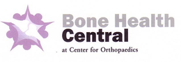 BONE HEALTH CENTRAL AT CENTER FOR ORTHOPAEDICS trademark
