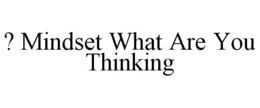 ? MINDSET WHAT ARE YOU THINKING trademark