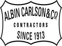 ALBIN CARLSON & CO CONTRACTORS SINCE 1913 trademark