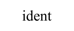 IDENT trademark