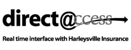 DIRECT@CCESS REAL TIME INTERFACE WITH HARLEYSVILLE INSURANCE trademark