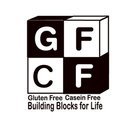 GFCF GLUTEN FREE CASEIN FREE BUILDING BLOCKS FOR LIFE trademark