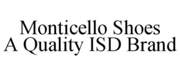MONTICELLO SHOES A QUALITY ISD BRAND trademark