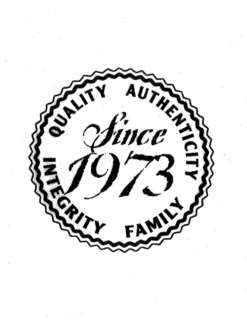 SINCE 1973 QUALITY AUTHENTICITY INTEGRITY FAMILY trademark