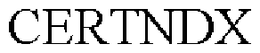 CERTNDX trademark