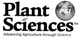 PLANT SCIENCES INC. ADVANCING AGRICULTURE THROUGH SCIENCE PSI trademark