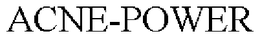 ACNE-POWER trademark