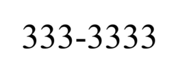 333-3333 trademark