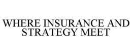 WHERE INSURANCE AND STRATEGY MEET trademark