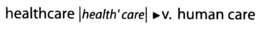 HEALTHCARE HEALTH' CARE V. HUMAN CARE trademark