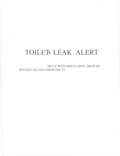 TOILET LEAK ALERT trademark