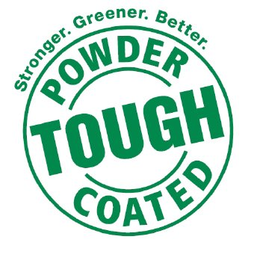 POWDER COATED TOUGH STRONGER. GREENER. BETTER. trademark
